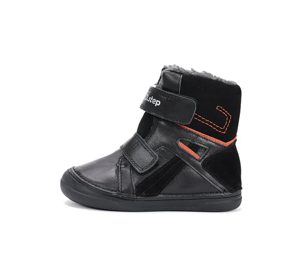 D.D.Step ghete baieti imblanite 26-31 Black cu portocaliu Imagine secundară a produsului