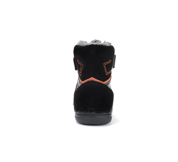 D.D.Step ghete baieti imblanite 26-31 Black cu portocaliu