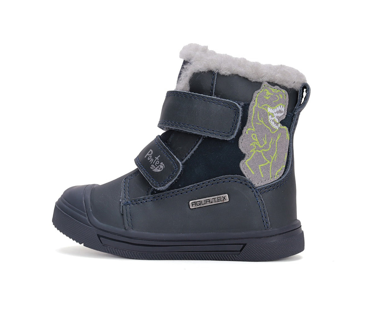 D.D.Step ghete baieti imblanite Ponte20 supinati AQUA-TEX 22-27 Royal Blue cu dino