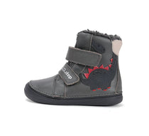 D.D.Step ghete baieti imblanite 26-31 Dark Grey cu dino