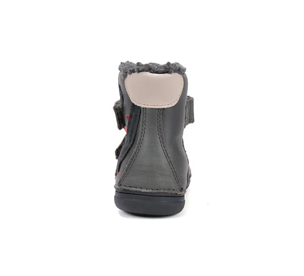 D.D.Step ghete baieti imblanite 26-31 Dark Grey cu dino