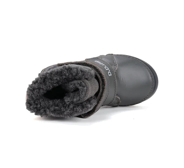 D.D.Step ghete baieti imblanite 26-31 Dark Grey cu dino