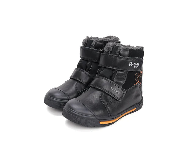 D.D.Step ghete baieti imblanite Ponte20 supinati 28-33 Black cu urs