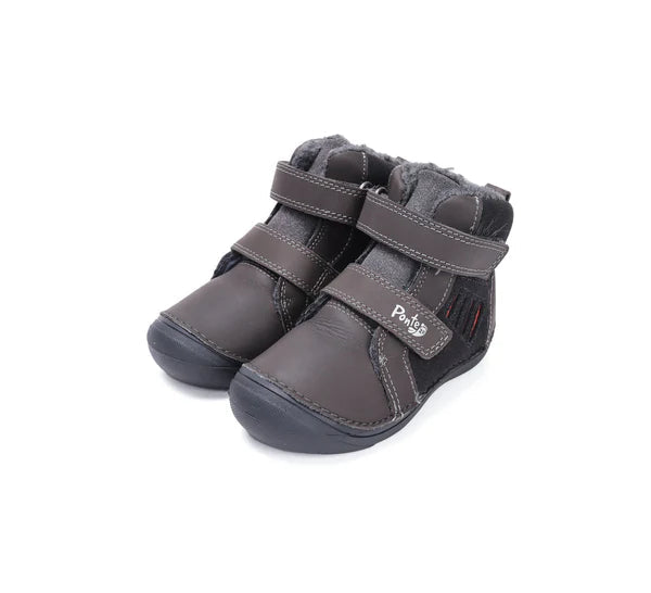 D.D.Step ghete baieti imblanite Ponte20 supinati 30-35 Dark Grey cu dungi