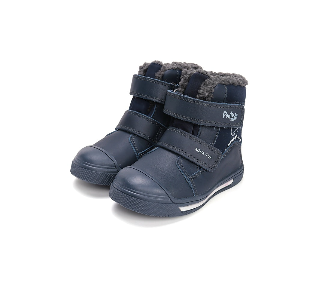 D.D.Step ghete baieti imblanite Ponte20 supinati 22-27 Royal Blue cu urs Imagine principală a produsului