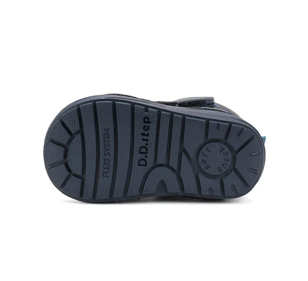 D.D.Step ghete baieti imblanite 20-25 Royal Blue cu D
