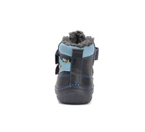 D.D.Step ghete baieti imblanite cu talpa fluorescenta 26-31 Royal Blue  cu crocodil si pesti