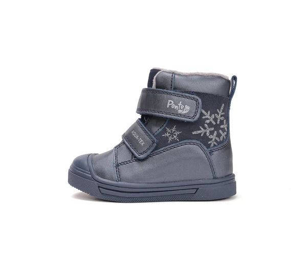 D.D.Step ghete fete AQUA-TEX captusite Ponte20 supinati 22-27 Royal Blue cu fulgi