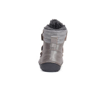 D.D.Step ghete fete Barefoot captusite 26-31 Dark Grey cu paiete