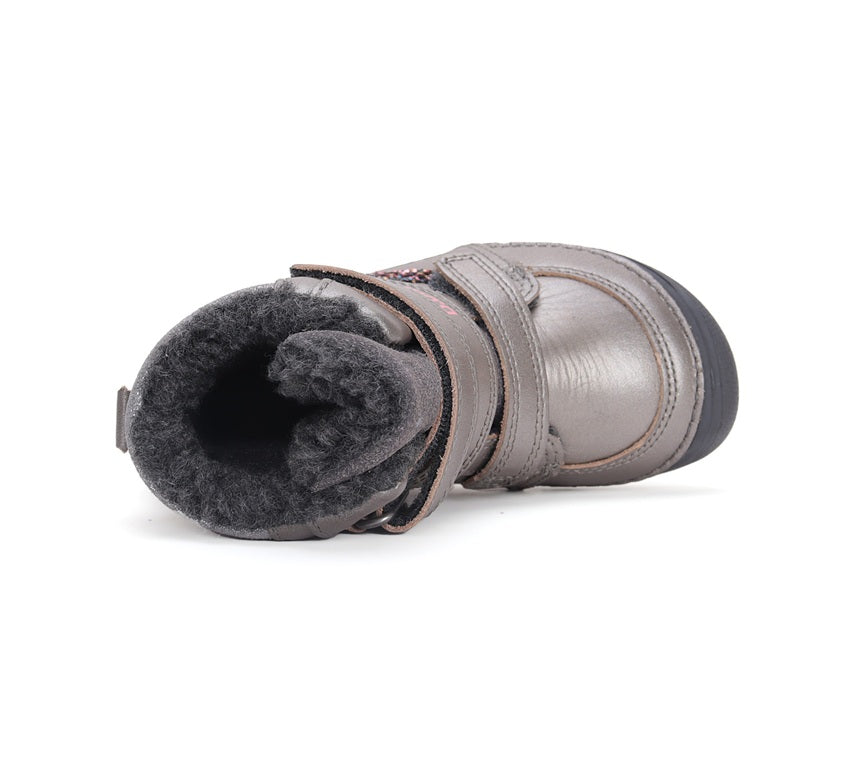 D.D.Step ghete fete Barefoot captusite 26-31 Dark Grey cu paiete
