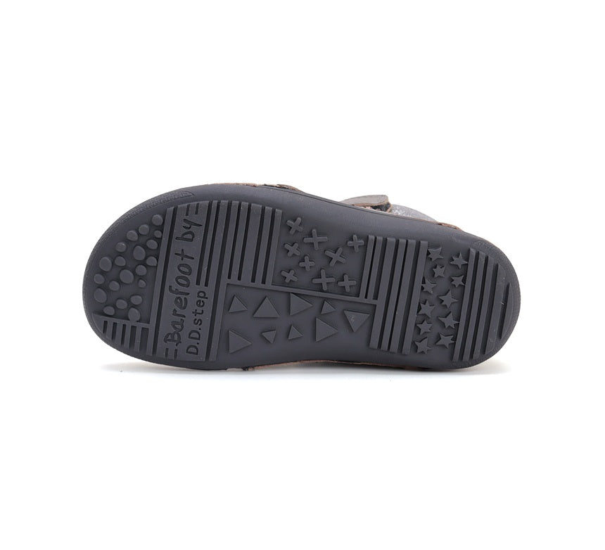 D.D.Step ghete fete Barefoot captusite 26-31 Dark Grey cu paiete