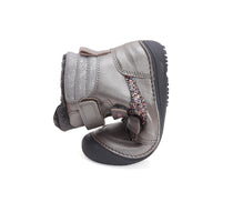 D.D.Step ghete fete Barefoot captusite 26-31 Dark Grey cu paiete