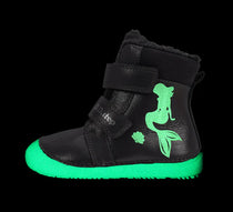 D.D.Step ghete fete Barefoot captusite cu talpa fluorescenta 25-30 Dark Grey cu sirena