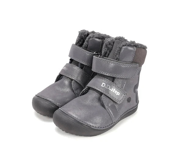 D.D.Step ghete fete Barefoot captusite cu talpa fluorescenta 25-30 Dark Grey cu sirena Fő kép