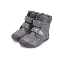 D.D.Step ghete fete Barefoot captusite cu talpa fluorescenta 25-30 Dark Grey cu sirena