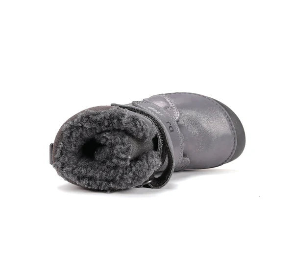 D.D.Step ghete fete Barefoot captusite cu talpa fluorescenta 25-30 Dark Grey cu sirena