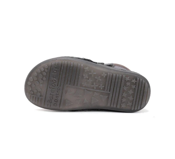 D.D.Step ghete fete Barefoot captusite cu talpa fluorescenta 25-30 Dark Grey cu sirena
