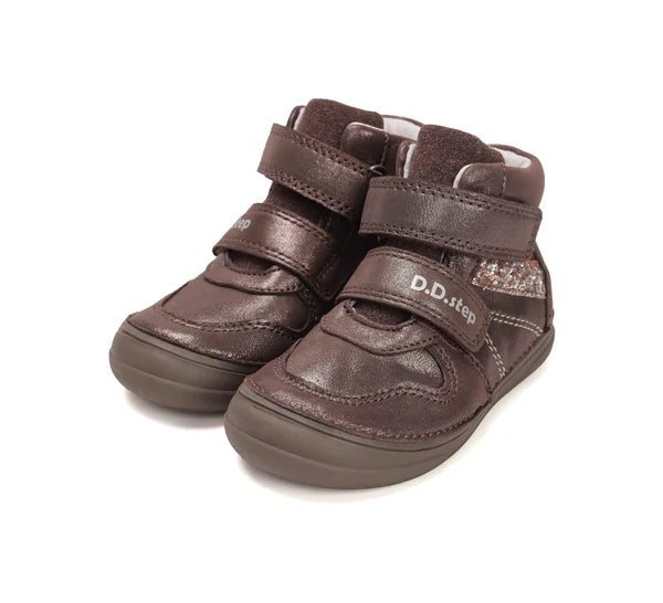 D.D.Step ghete fete cu scai 32-37 Bronze cu dunga Imagine principală a produsului