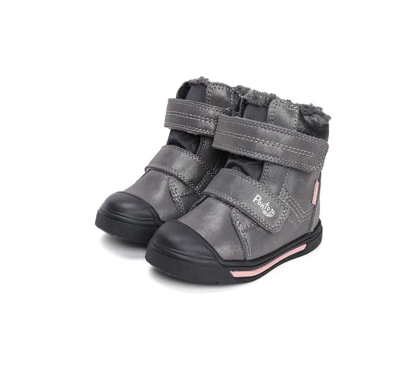 D.D.Step ghete fete imblanite Ponte20 supinati AQUA-TEX 28-33 Dark Grey cu roz Fő kép