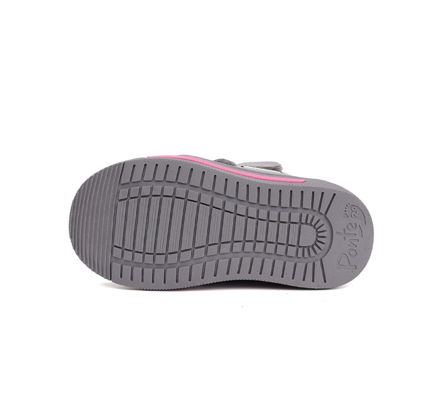 D.D.Step ghete fete imblanite Ponte20 supinati AQUA-TEX 22-27 Dark Grey cu unicorn
