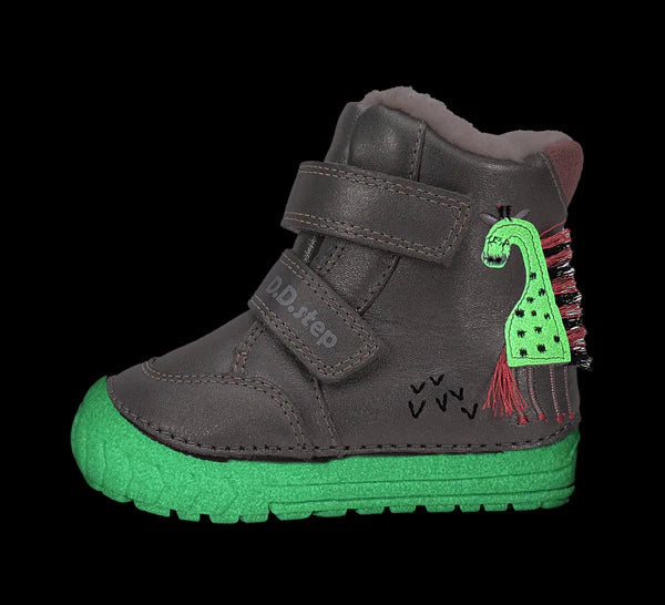D.D.Step ghete fete imblanite cu talpa fluorescenta 19-24 Bronze cu girafa