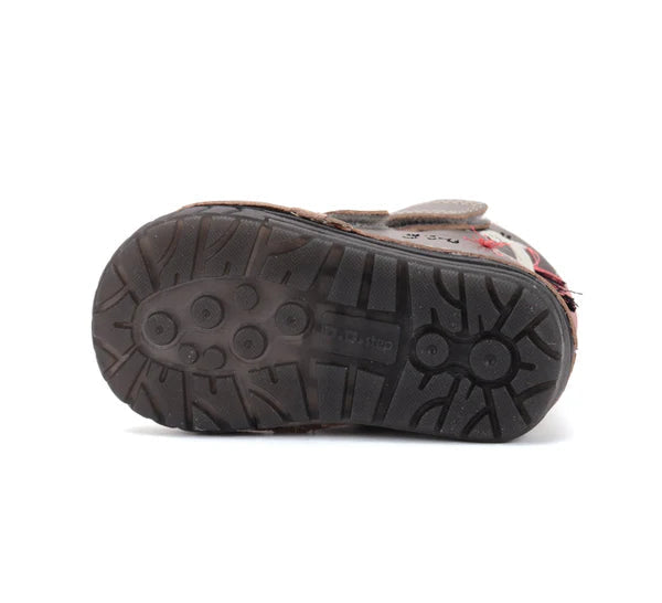 D.D.Step ghete fete imblanite cu talpa fluorescenta 19-24 Bronze cu girafa
