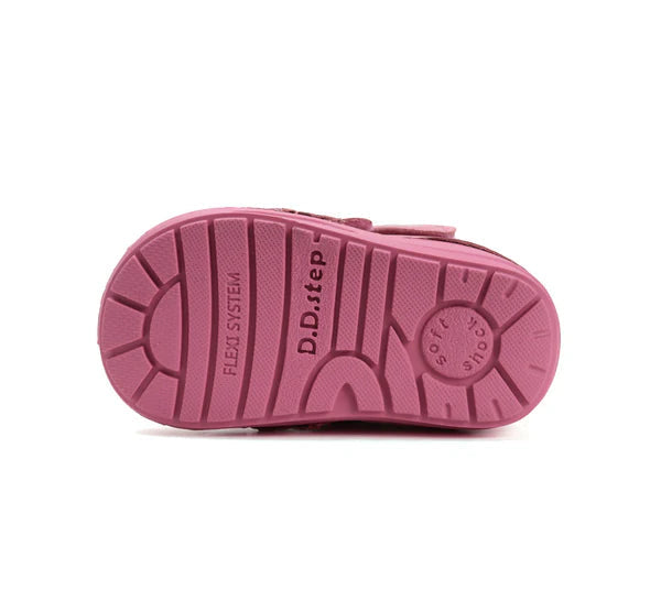 D.D.Step ghete fete imblanite 20-25 Dark Pink cu pasare in colivie