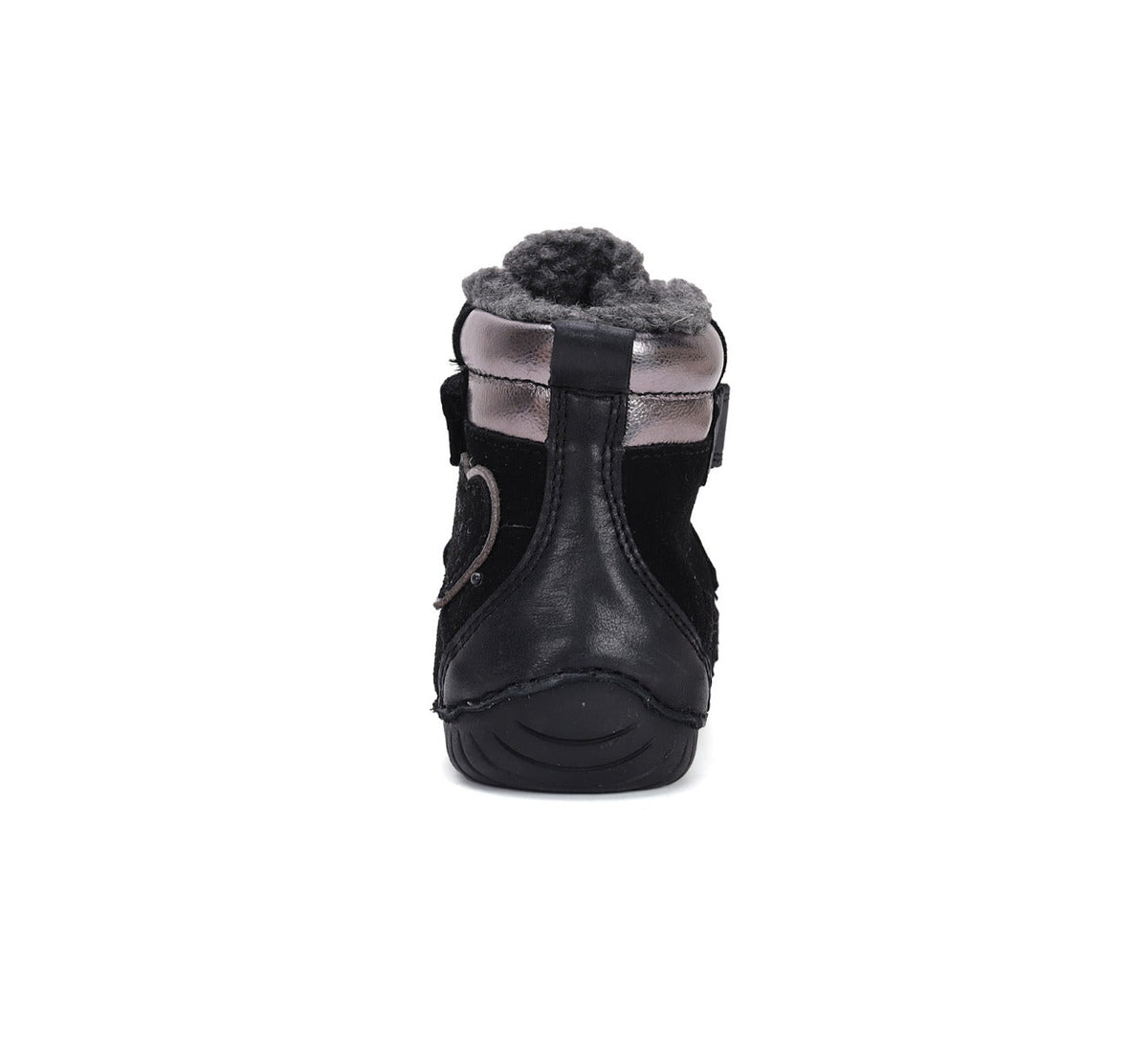 D.D.Step ghete fete imblanite cu LED 25-30 Black cu inimioara