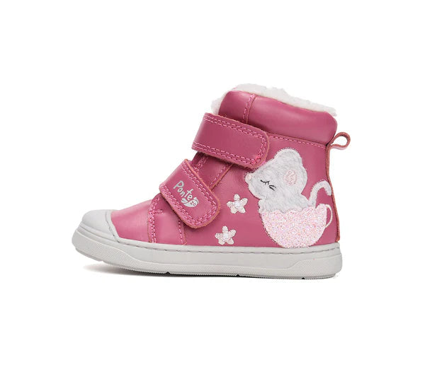 D.D.Step ghete fete imblanite Ponte20 supinati 22-27 Dark Pink cu soricel