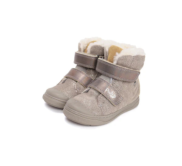 D.D.Step ghete fete imblanite Ponte20 supinati 22-27 Grey cu inimioara