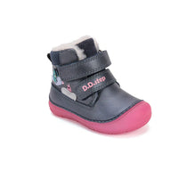 D.D.Step ghete fete imblanite cu talpa fluorescenta 20-25 Royal blue cu pasarele