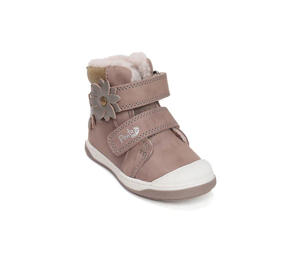 D.D.Step ghete fete imblanite Ponte20 supinati 22-27 Champagne cu flori