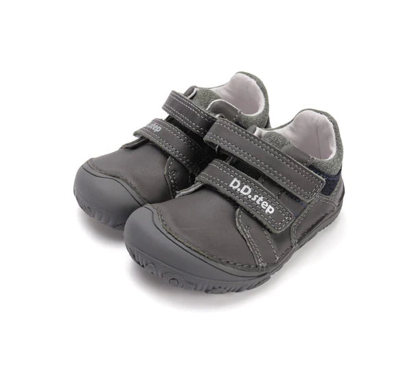 D.D.Step pantofi baieti Barefoot 20-25 Khaki cu gri