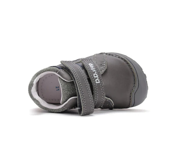 D.D.Step pantofi baieti Barefoot 20-25 Khaki cu gri