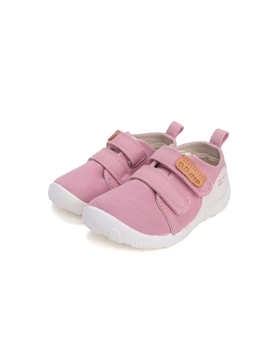 D.D.Step pantofi fete Barefoot de interior 26-31 Pink cu norisor