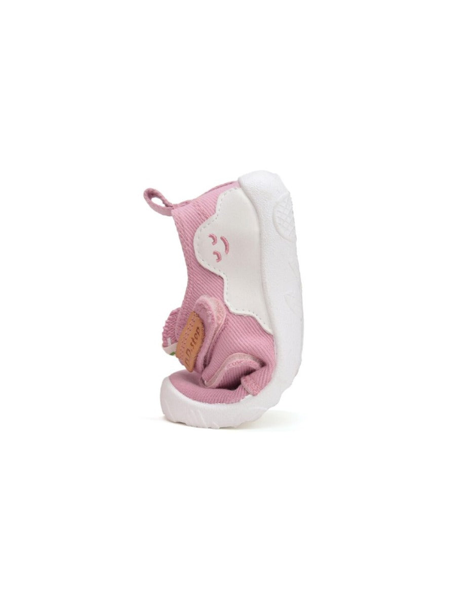 D.D.Step pantofi fete Barefoot de interior 26-31 Pink cu norisor