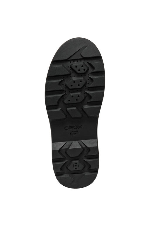 Geox bocanci fete 36-37 Black /Dark Silver cu stea