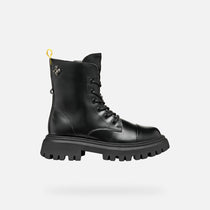 Geox bocanci fete cu siret si fermoar 31-35 Black