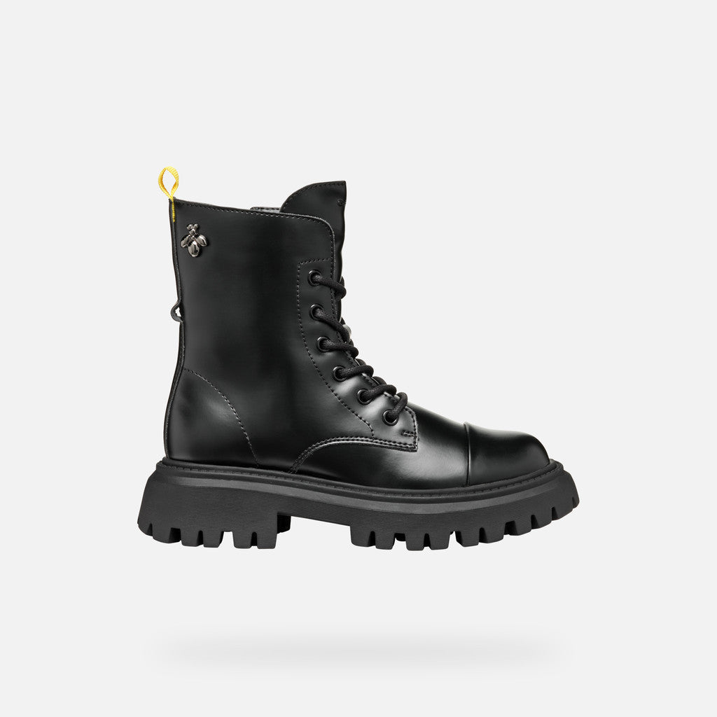 Geox bocanci fete cu siret si fermoar 31-35 Black