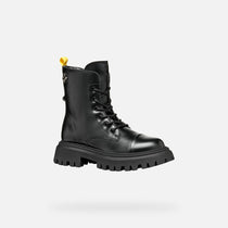 Geox bocanci fete cu siret si fermoar 31-35 Black