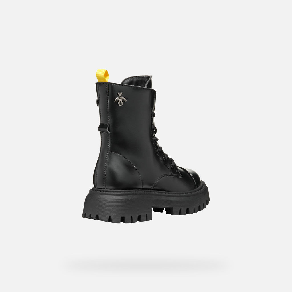 Geox bocanci fete cu siret si fermoar 31-35 Black