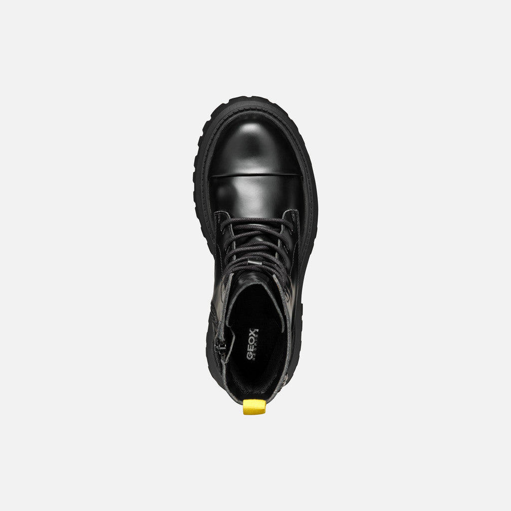 Geox bocanci fete cu siret si fermoar 31-35 Black