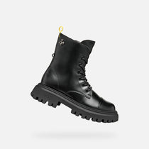 Geox bocanci fete cu siret si fermoar 31-35 Black