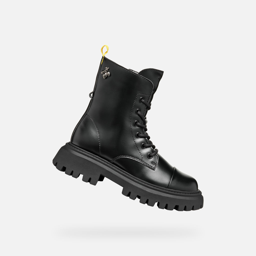 Geox bocanci fete cu siret si fermoar 31-35 Black