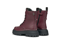 Geox bocanci fete cu siret si fermoar 36-37 Dark Burgundy