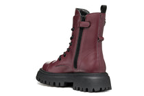 Geox bocanci fete cu siret si fermoar 36-37 Dark Burgundy