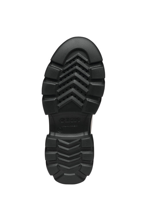 Geox bocanci fete cu siret si fermoar 36-37 Light Ivory/Black