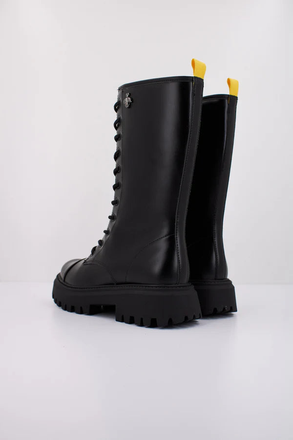 Geox bocanci fete inalti cu siret si fermoar 31-35 Black