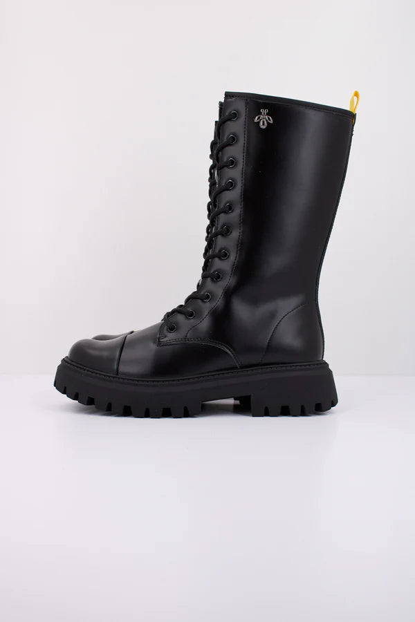 Geox bocanci fete inalti cu siret si fermoar 31-35 Black