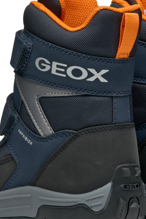 Geox botine baieti captusite si impermeabile Amphibiox 28-35 Navy